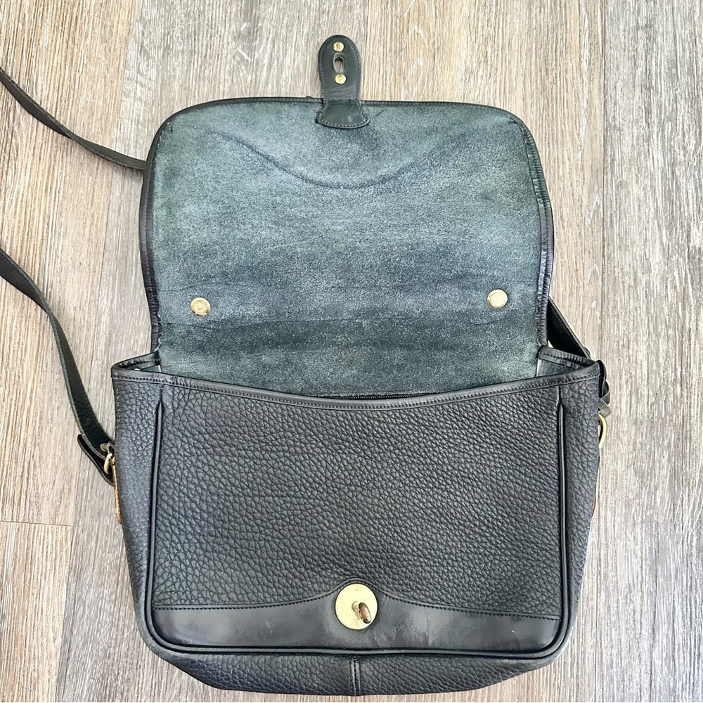 DOONEY AND BOURKE Vintage Black Leather Shoulder Bag Purse AWL - Picture 10 of 16